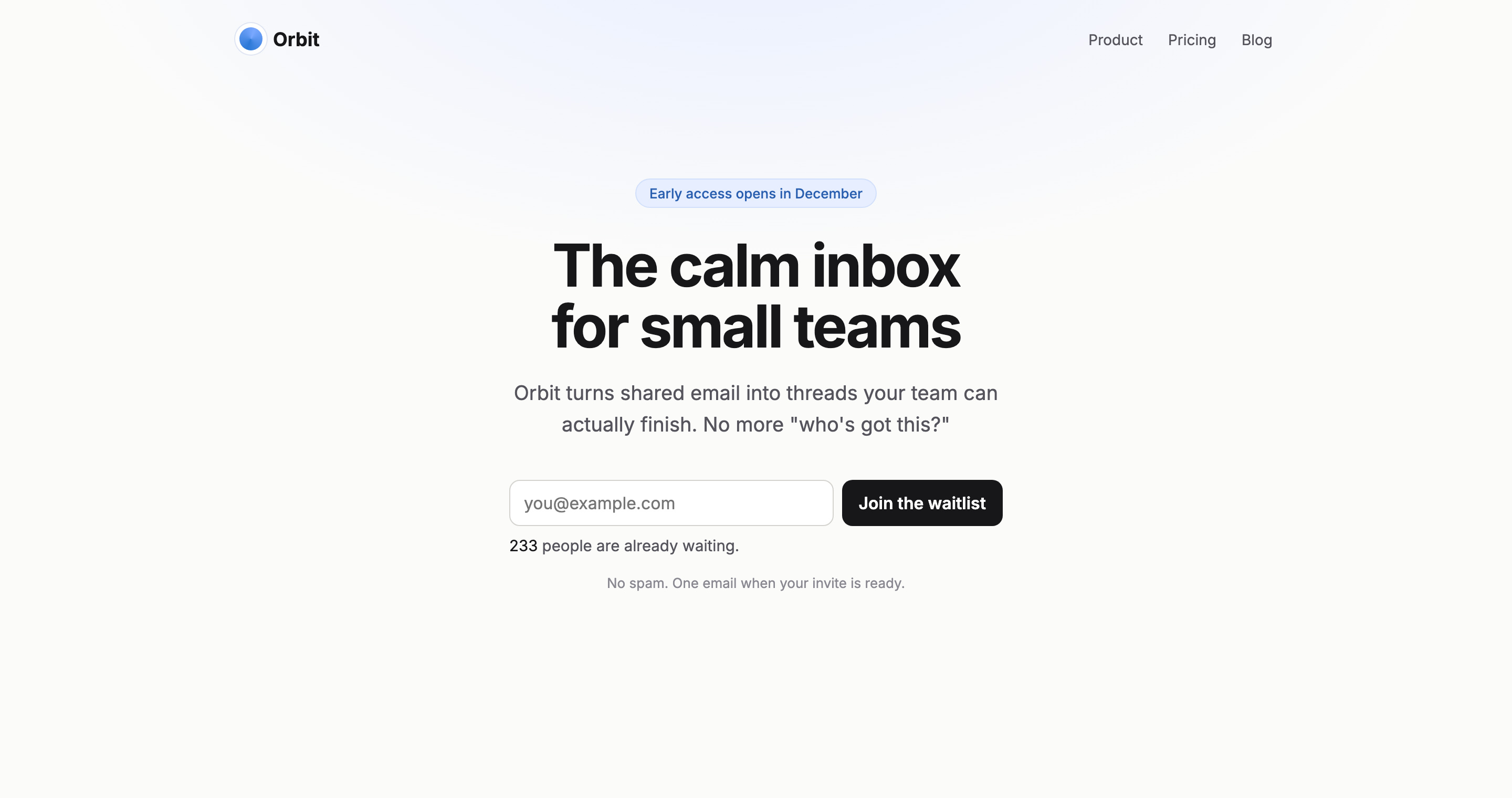 The widget embedded on a product landing page